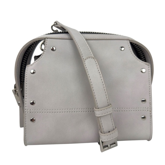 Dream Control Grey Small Crossbody/Handle Purse Studded Faux Leather Vegan - Picture 16 of 16
